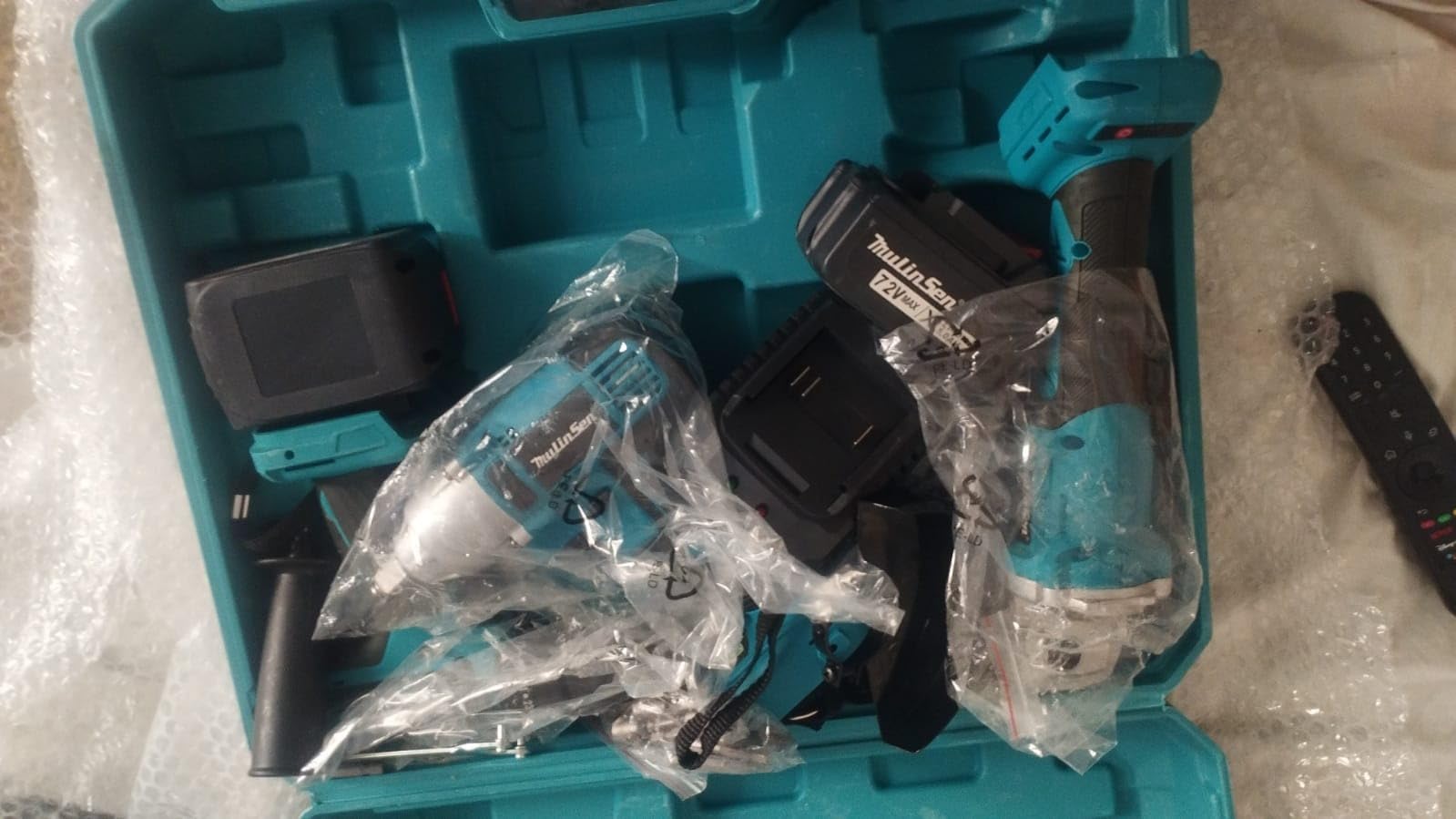 DE ROSA SHOP Kit 3 in 1 trapano smerigliatrice avvitatore impulsi