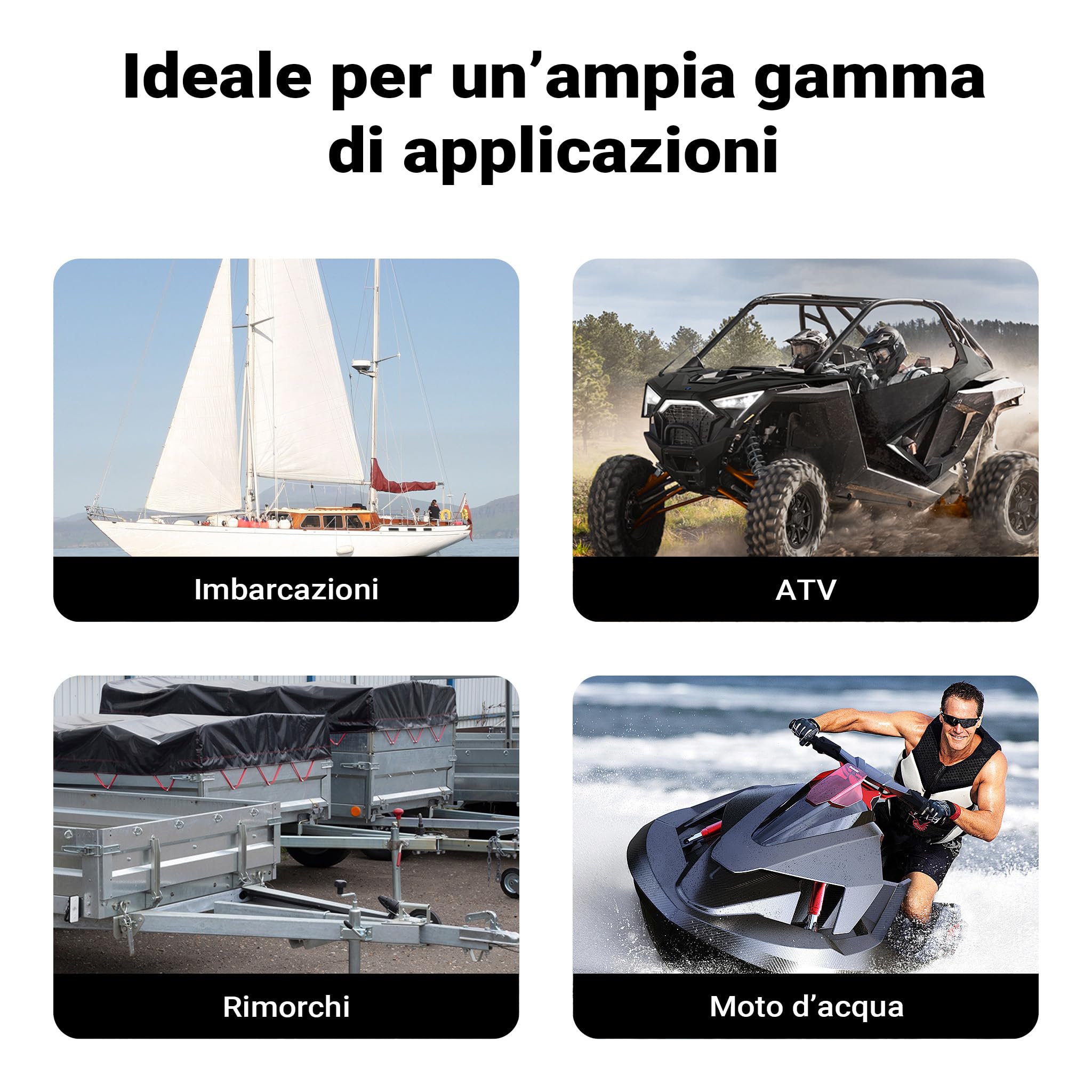 Wiltec Verricello manuale 1100 kg fune 8 m 2 velocità