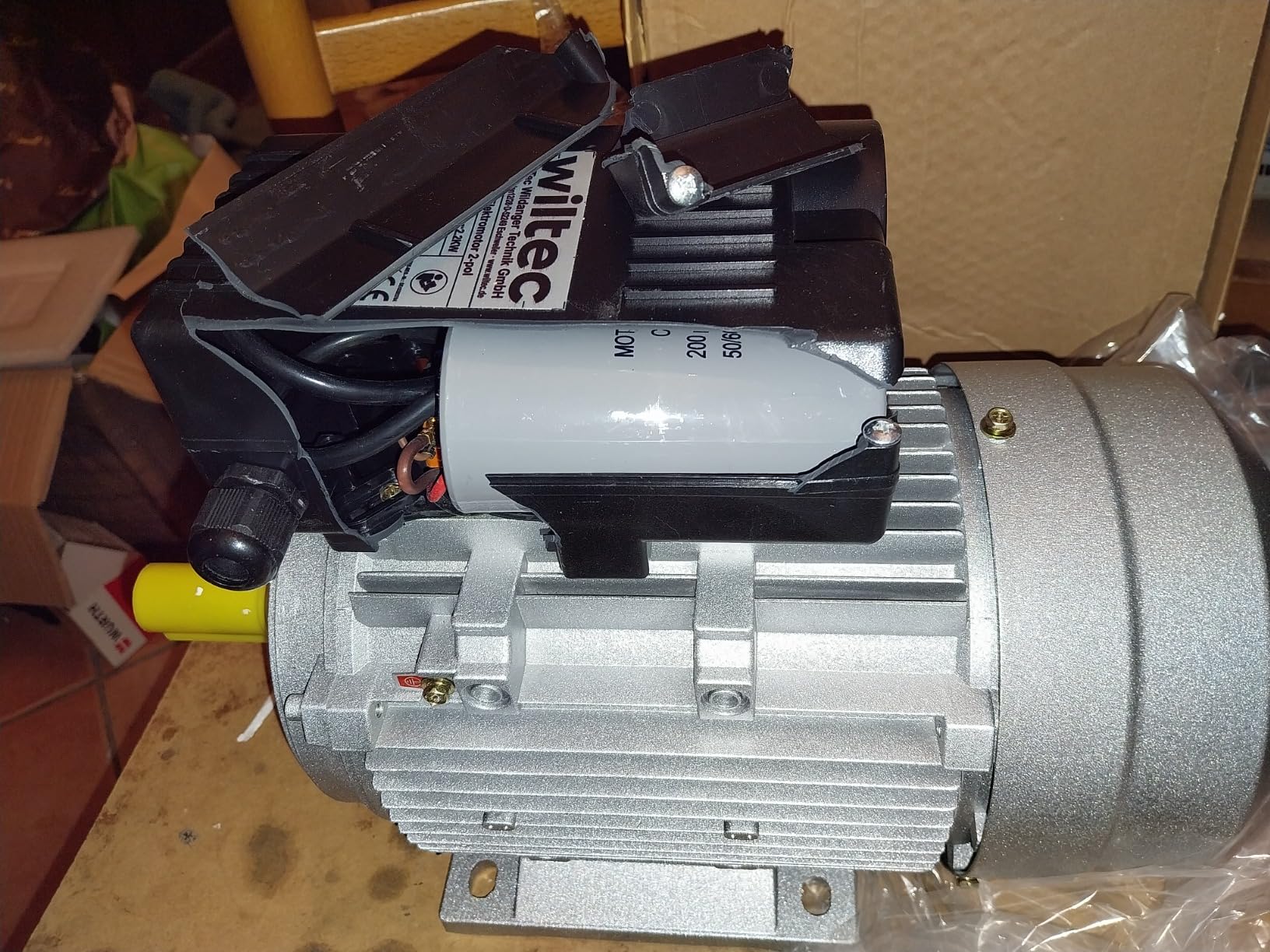 Wiltec Motore Elettrico Monofase 2,2kW 230V Alluminio 2850 giri