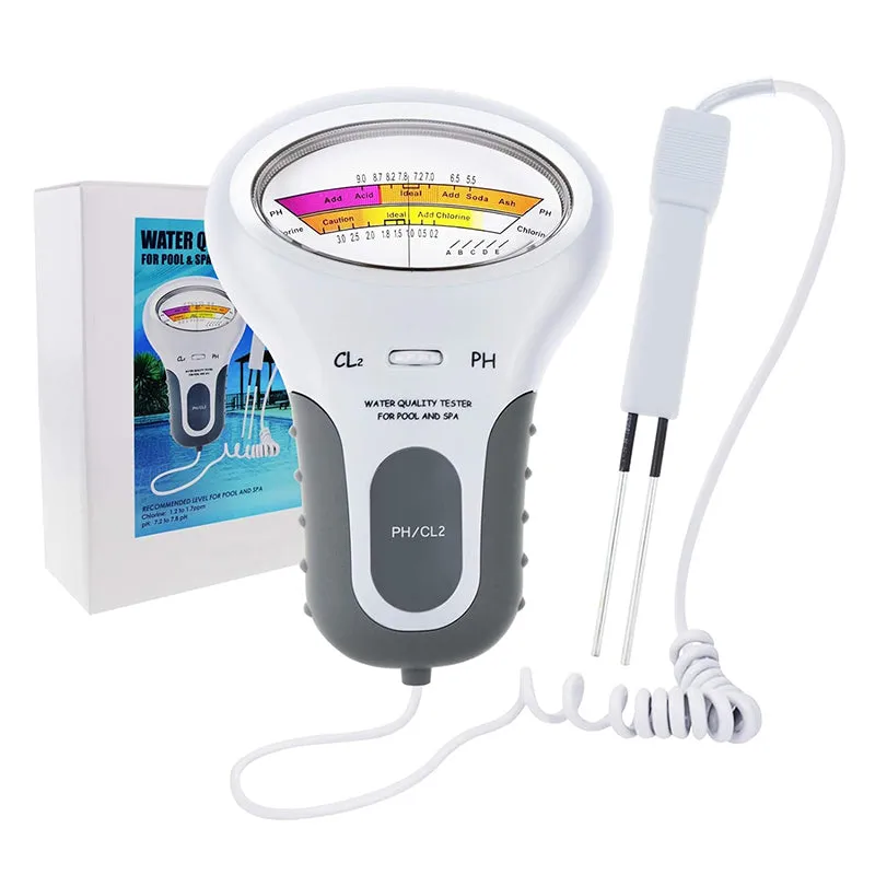 Tilswall Tester Piscina pH Cloro 2 in 1 Elettronico