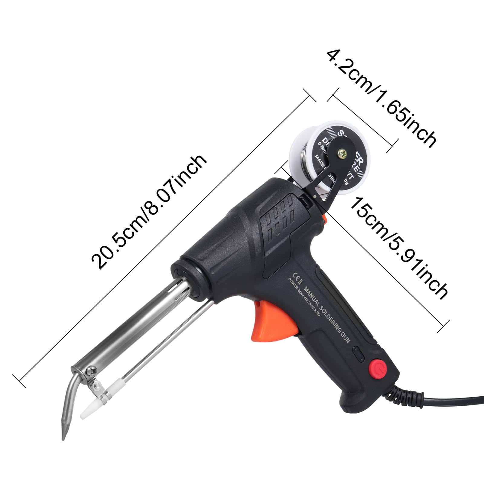 Weytoll Set saldatore elettrico 60 W con filo stagno una mano