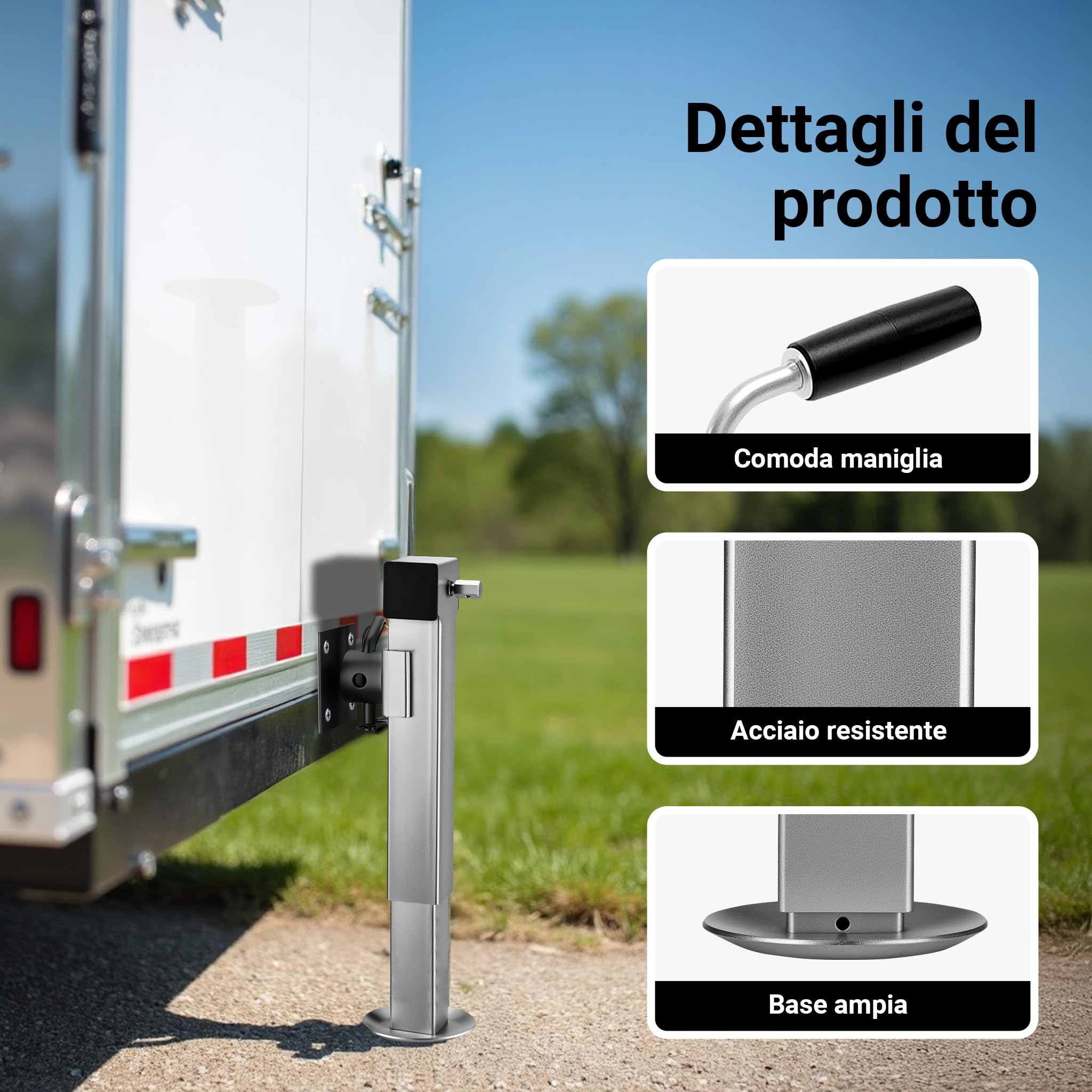 XPOtool stabilizzatori rimorchio piedi pieghevoli 1350kg 2pz