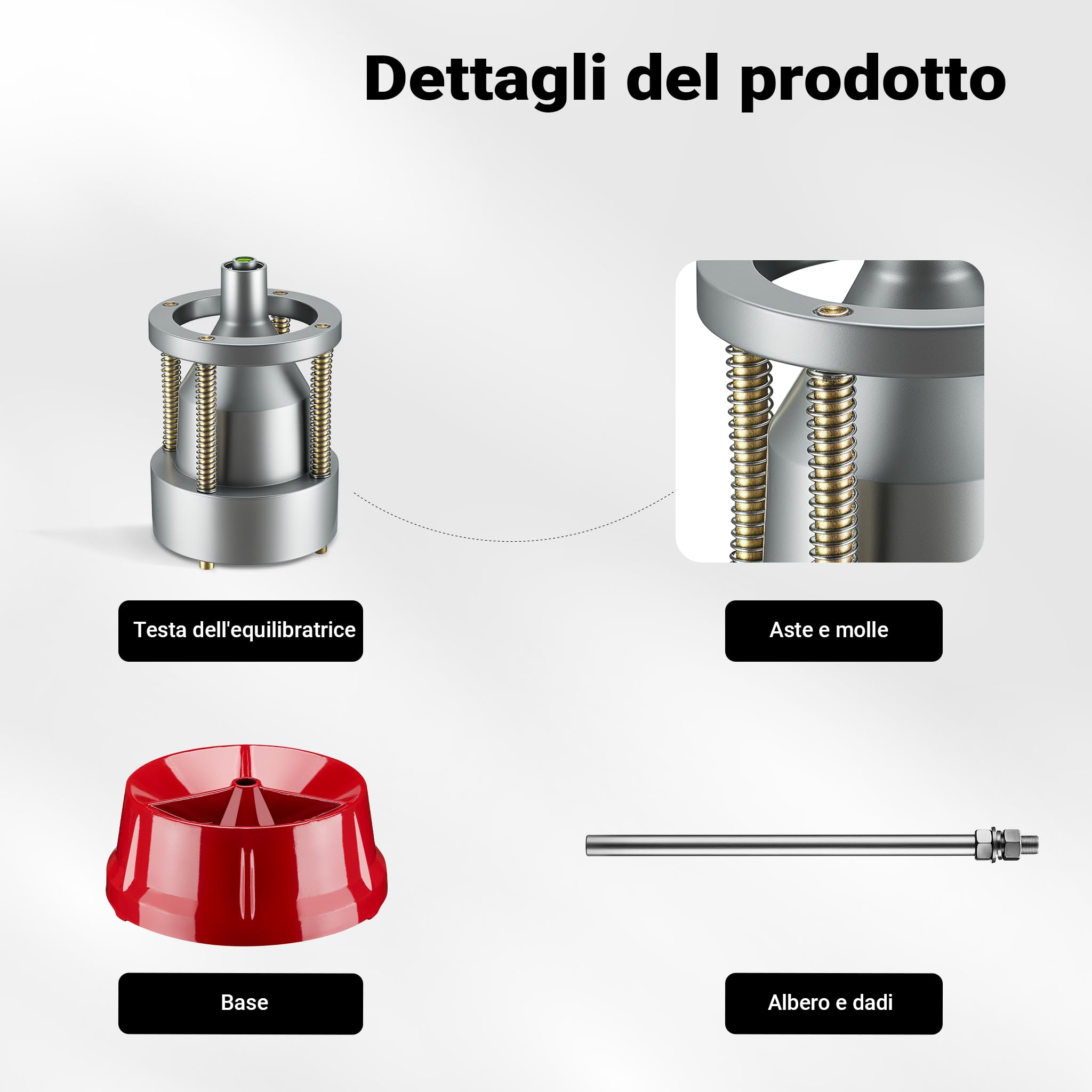 Wiltec Equilibratrice Portatile Mozzi 3,8-10,2 cm