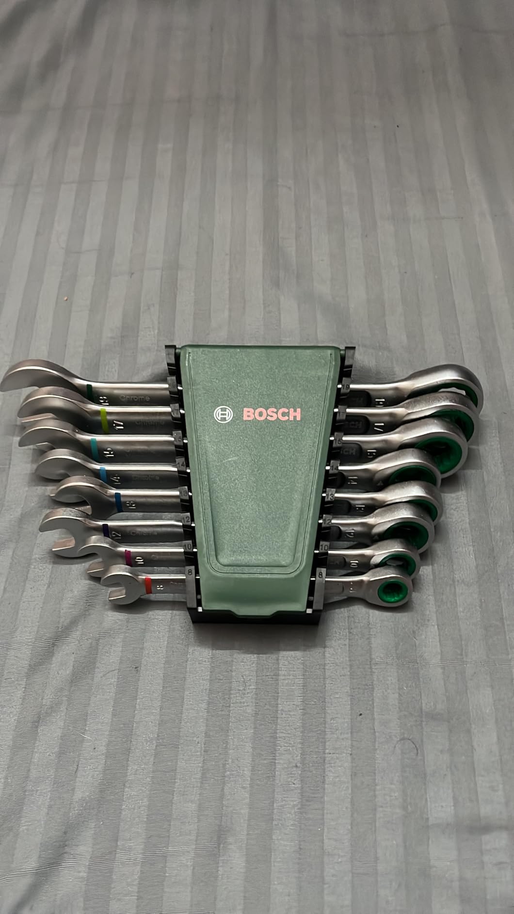 Bosch Set Chiavi Combinate Cricchetto 8 Pezzi Acciaio