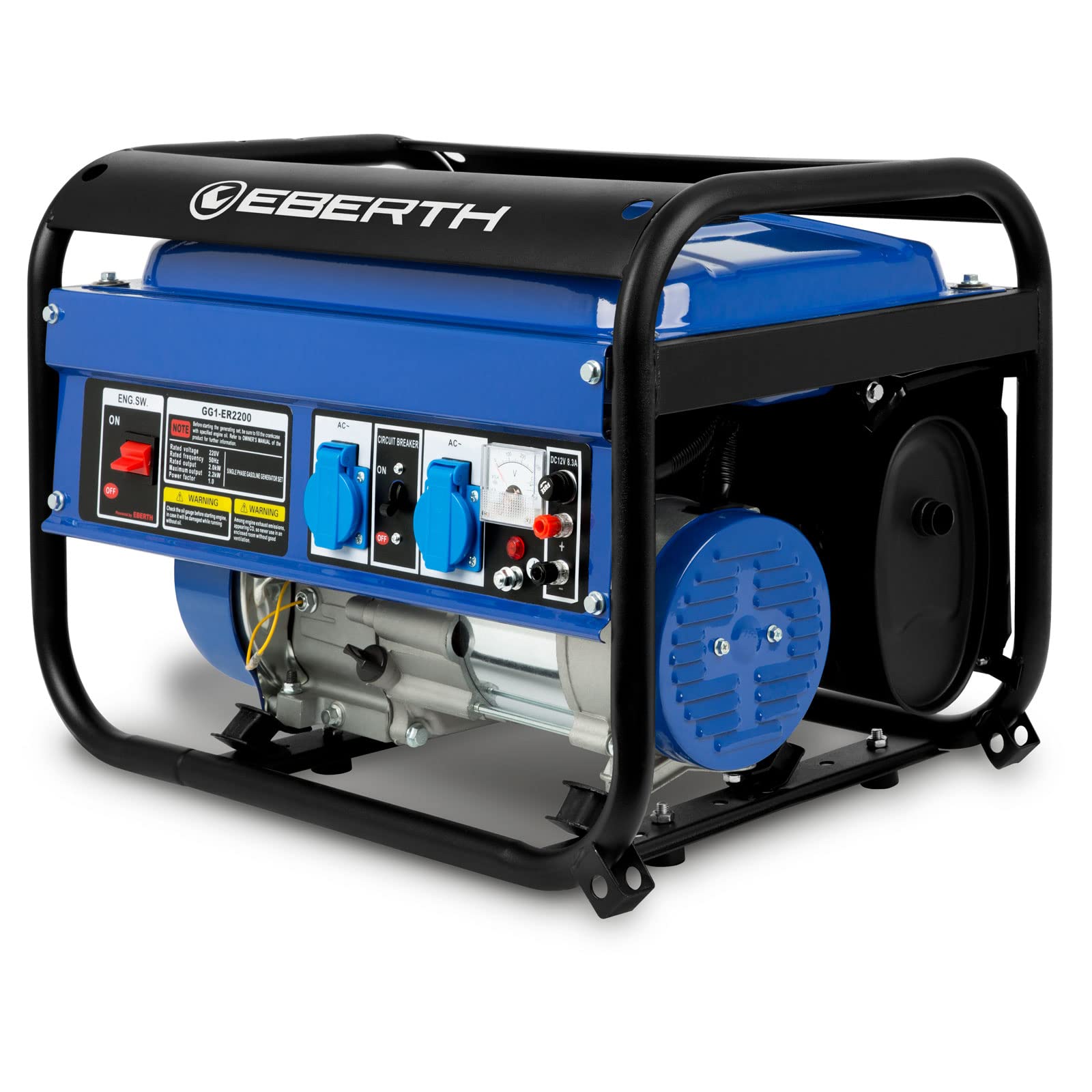 EBERTH Generatore Corrente 2200W Benzina AVR 15L
