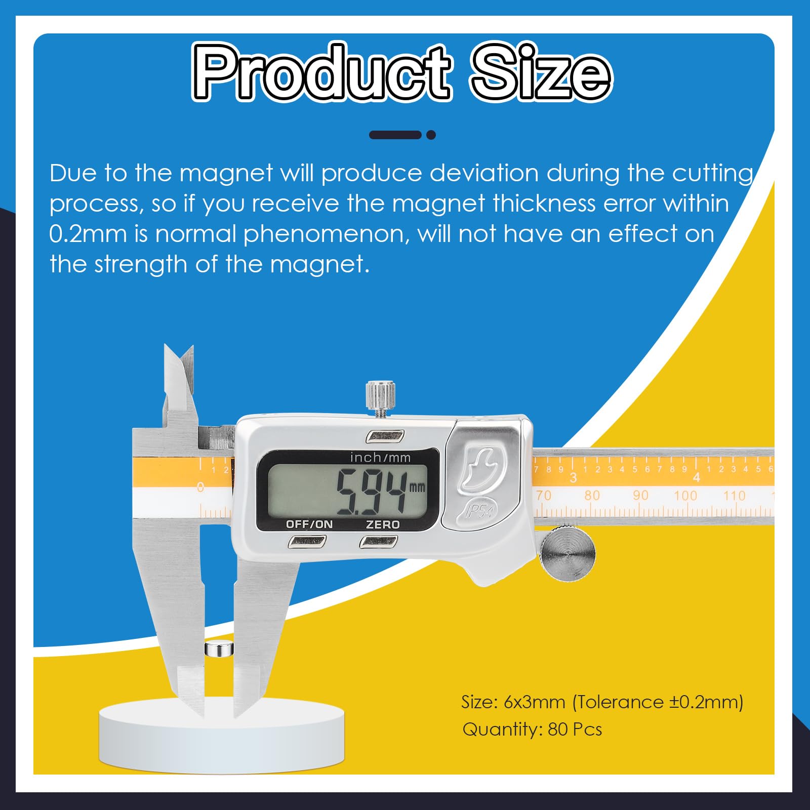 Wzone Magneti Neodimio 6x3mm 80 Pezzi forti