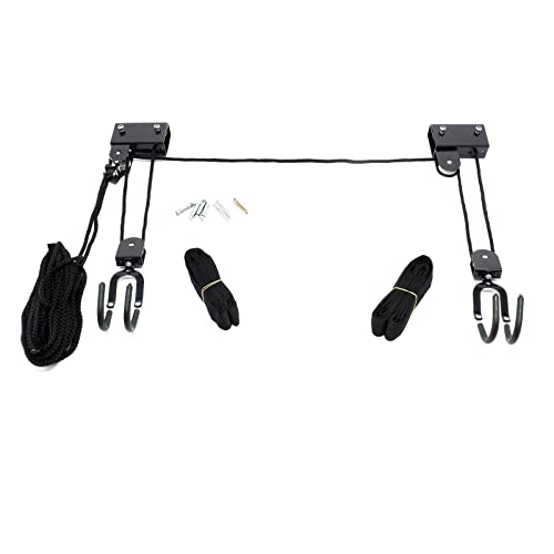 Wiltec Sollevatore soffitto bici kayak 45 kg carrucola