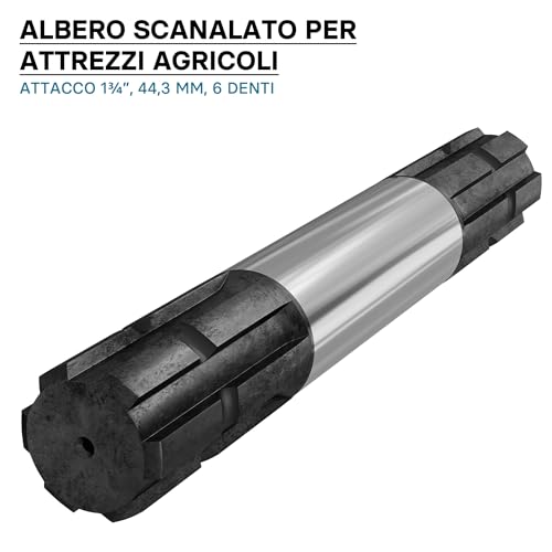 Wiltec C2 Albero Scanalato 300 mm 1 3/4" 6 Denti per Cardano