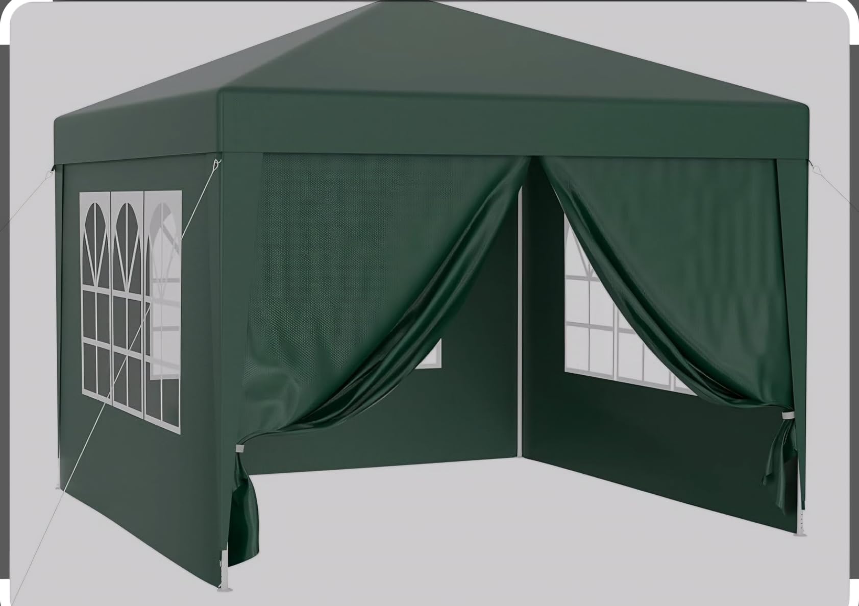 Wiltec Gazebo Blu 3x3m con Pareti Laterali Protezione UV50+
