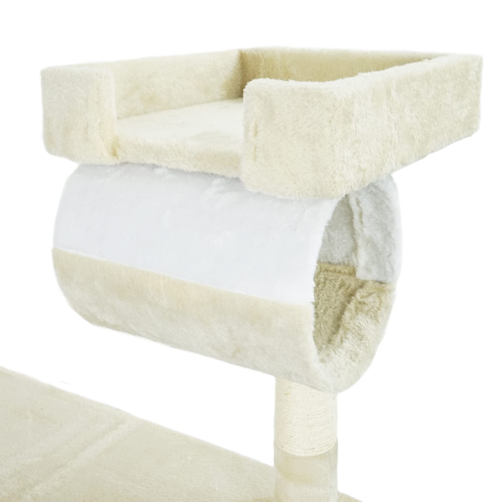 Wiltec albero tiragraffi gatti beige 141cm sisal
