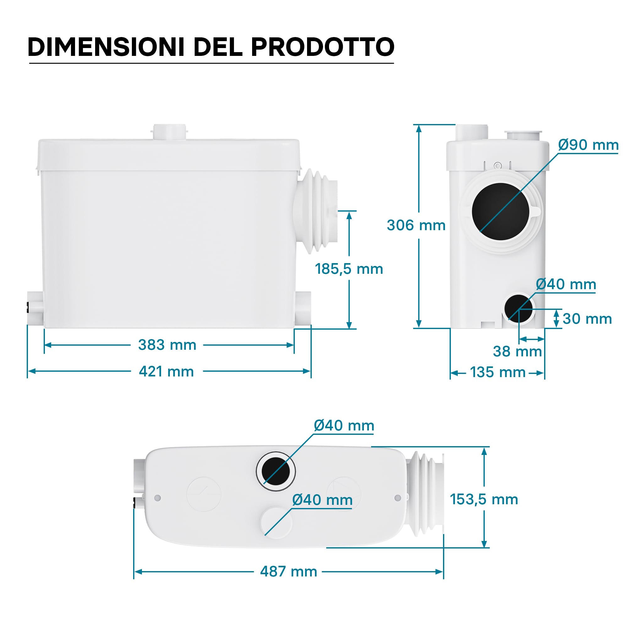 Wiltec XPOtool Stazione Sollevamento 3/1 450W acque reflue