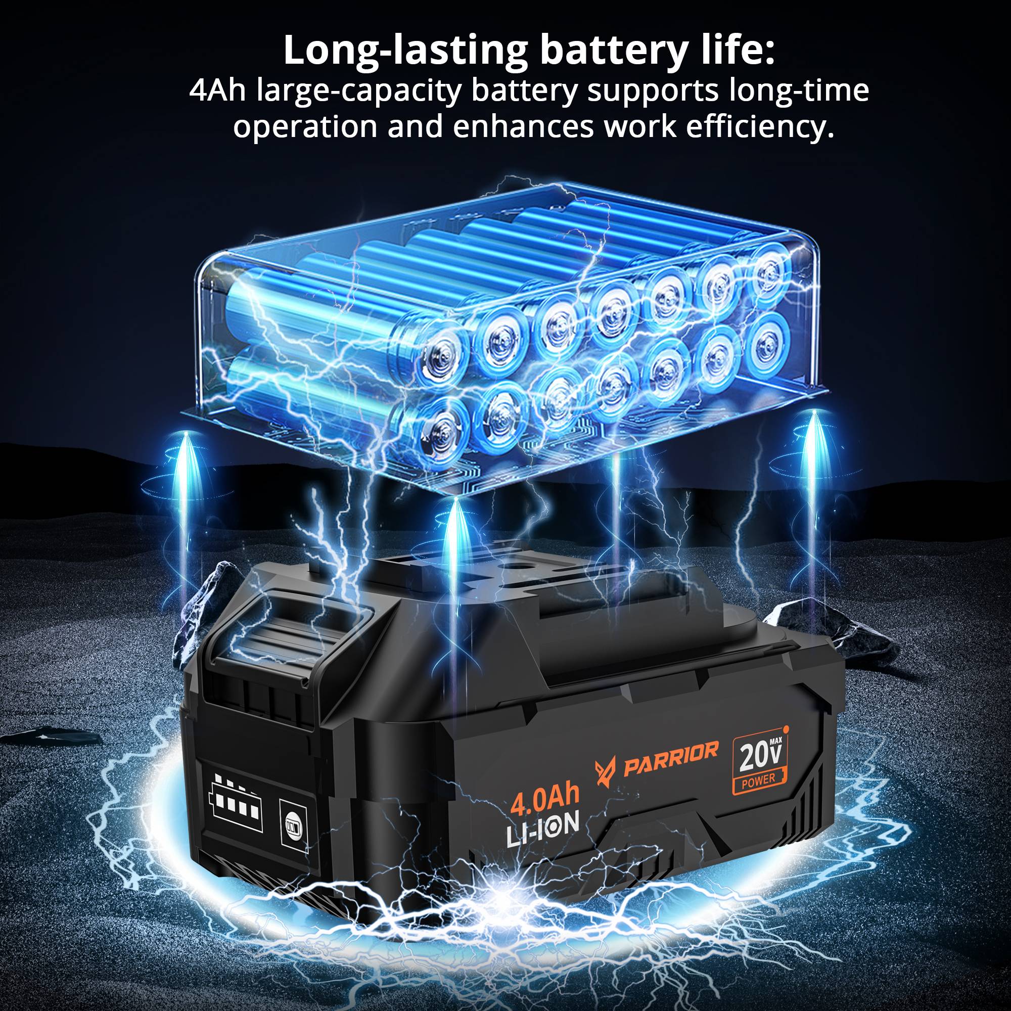 Tilswall Parrior Avvitatore a Percussione 900Nm Batteria 4Ah