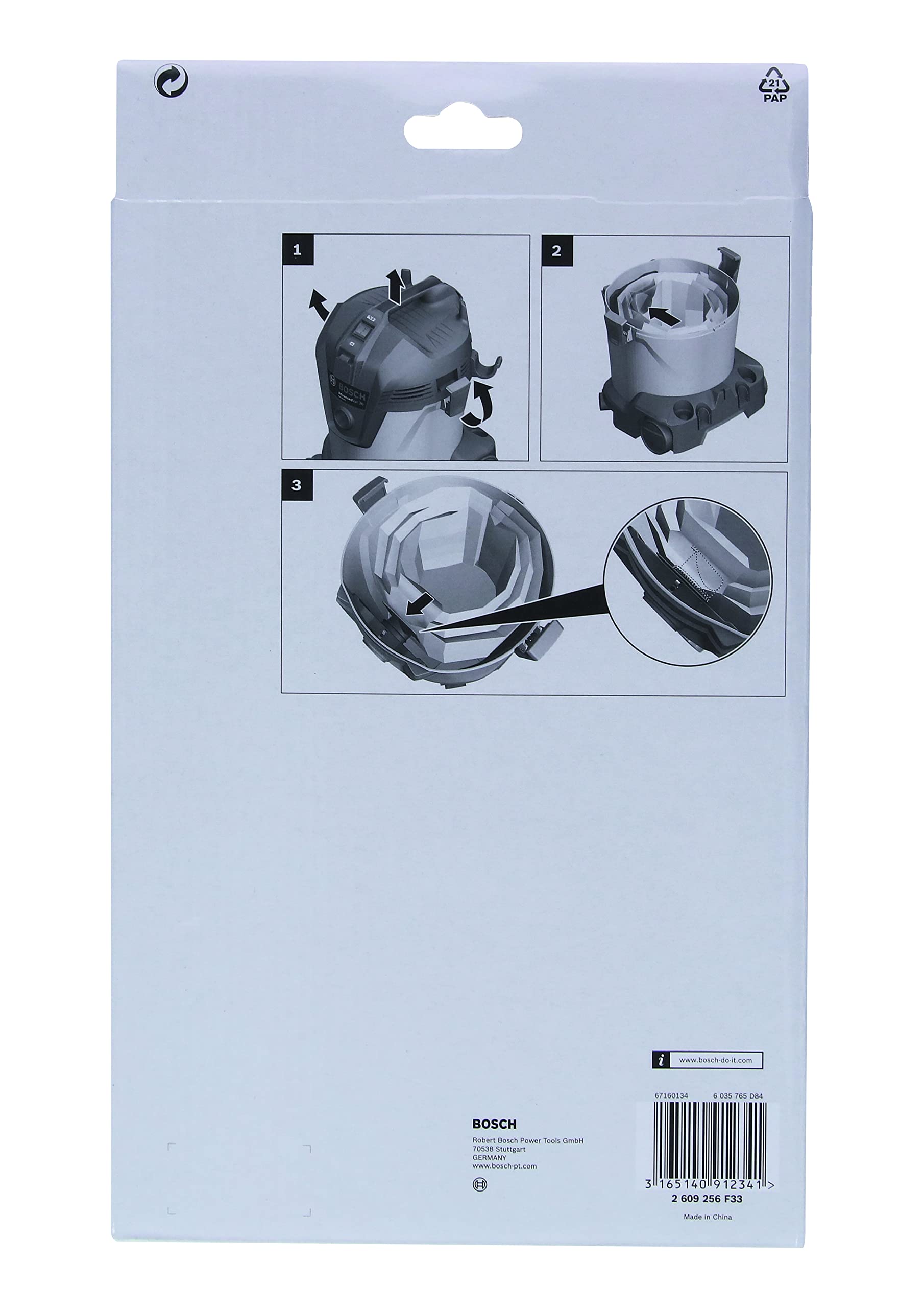 Bosch AdvancedVac 20 Sacchetti carta 5 pezzi