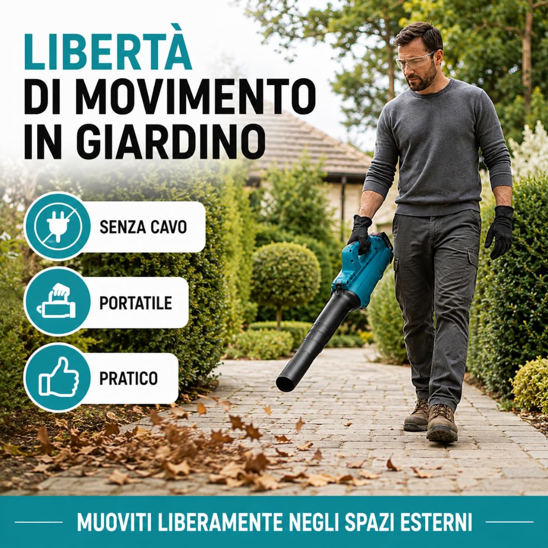 De Rosa Shop Soffiatore Batteria 72V 2x4.0Ah 6 Velocità