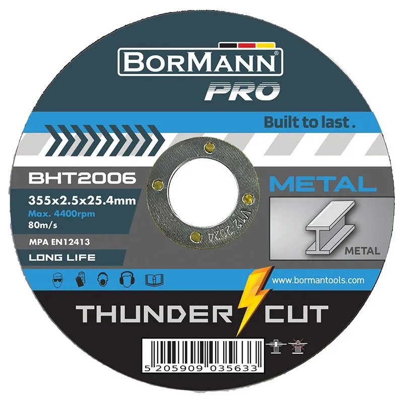 Bormann Thunder-Cut disco taglio metallo 355x2.5mm