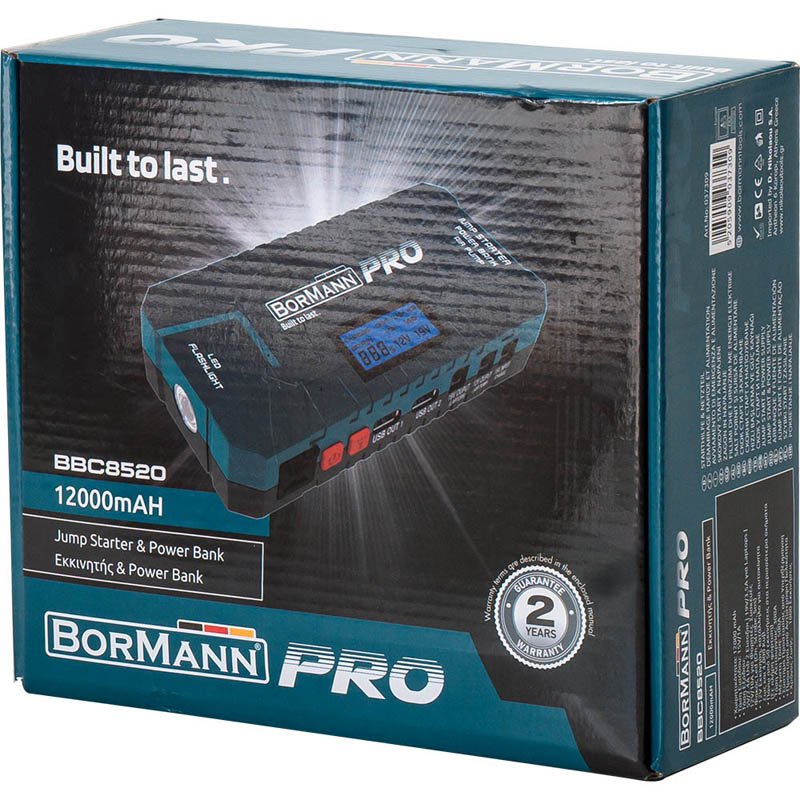 Bormann Pro powerbank booster auto 12V 12000mAh 500A