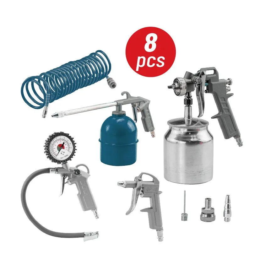 Bormann Kit Accessori Compressore 8 Pezzi Tubo 5m