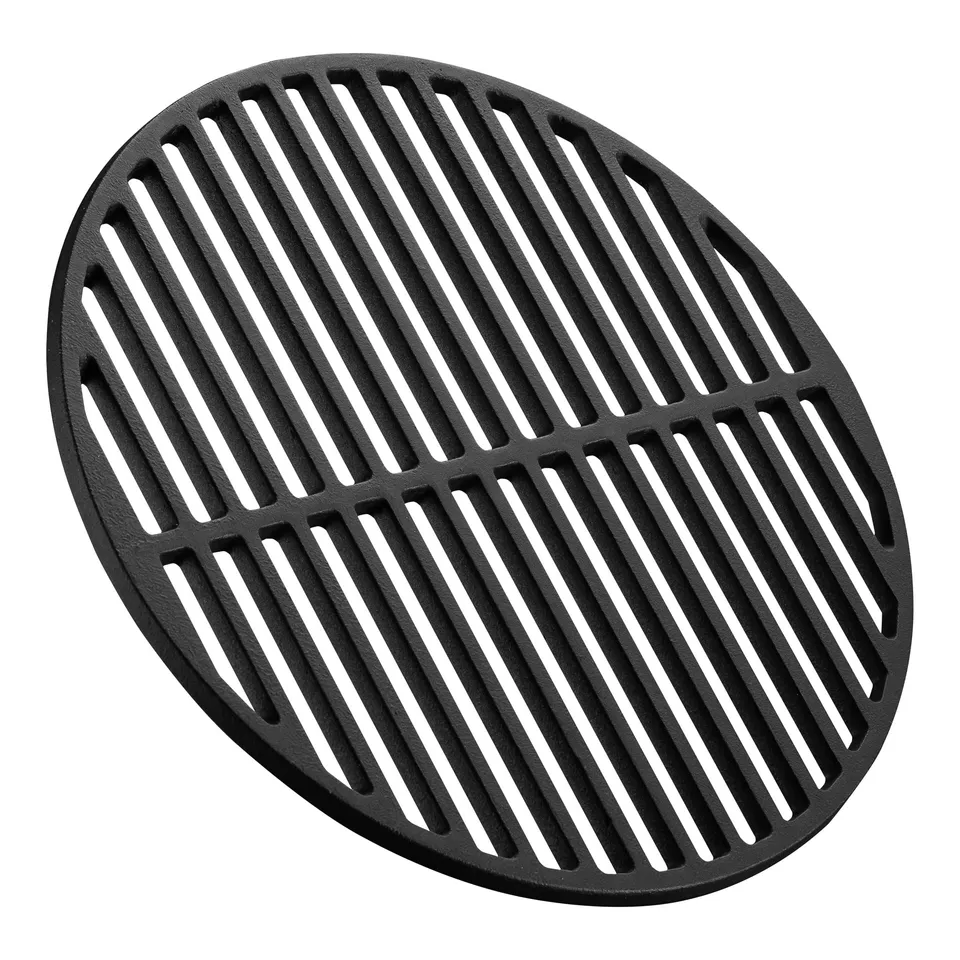 Wiltec griglia barbecue in ghisa rotonda 34,5 cm spessore 9 mm