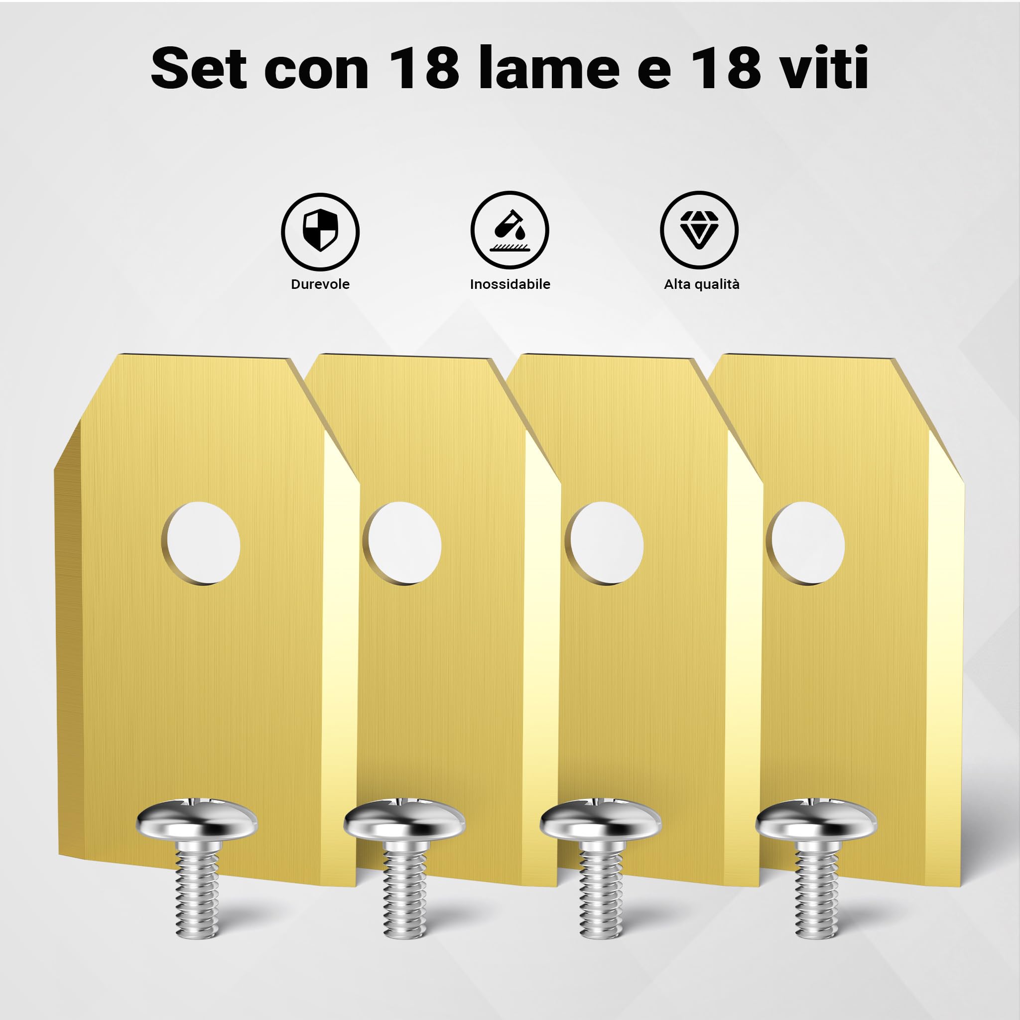Wiltec lame robot rasaerba titanio V1 35x18mm 1 foro
