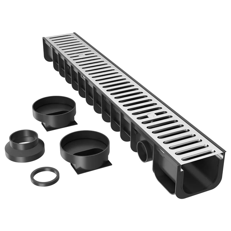 Wiltec Canale Scolo 1m Griglia Zincata Canaletta 1,5t PP