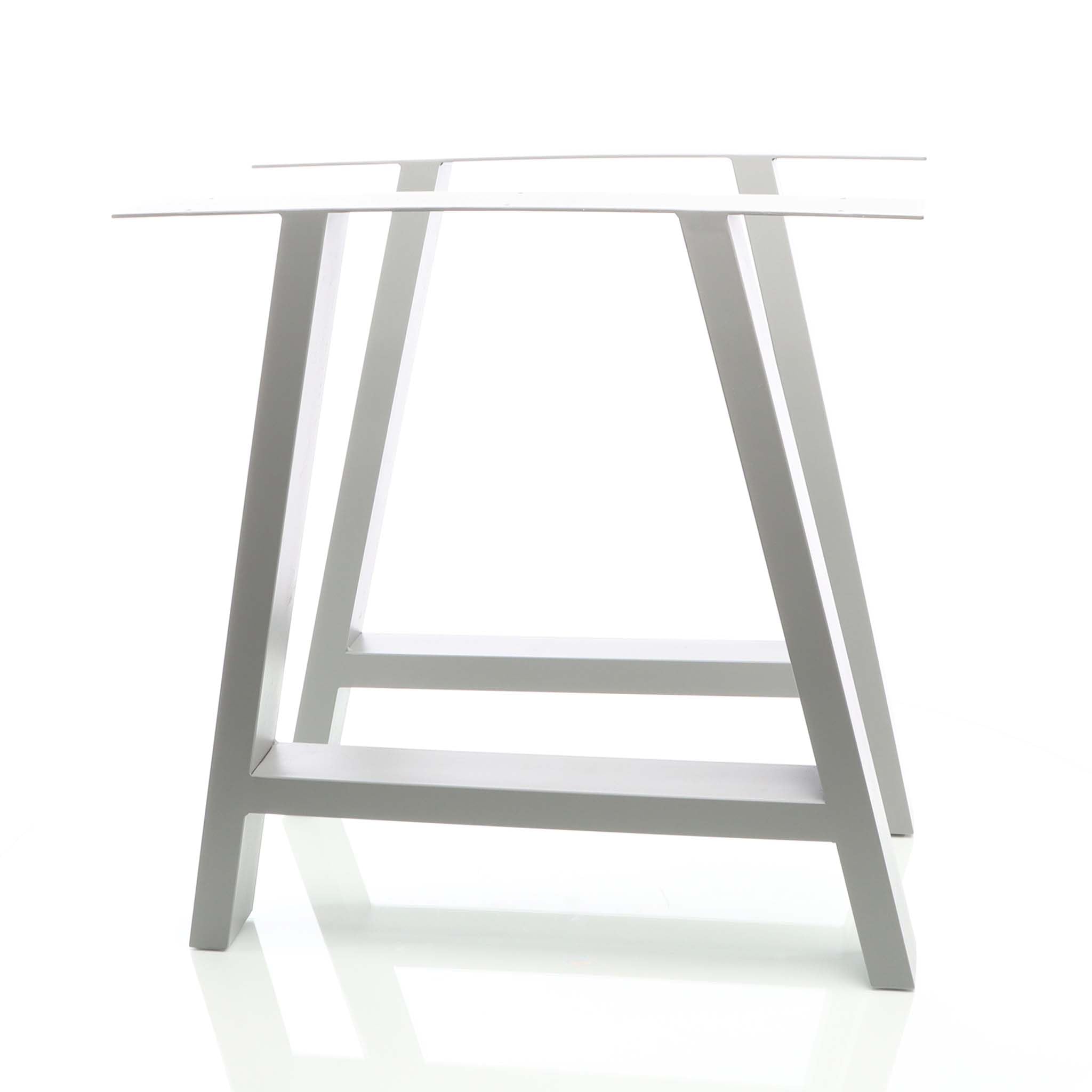 Wiltec gambe tavolo A 70x72 cm set 2 pezzi acciaio grigio