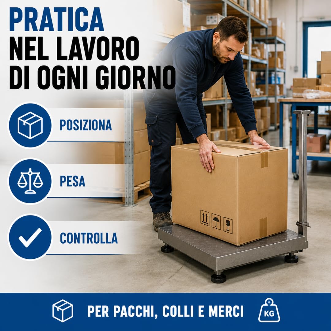 De Rosa Shop bilancia digitale 300 kg display ricaricabile