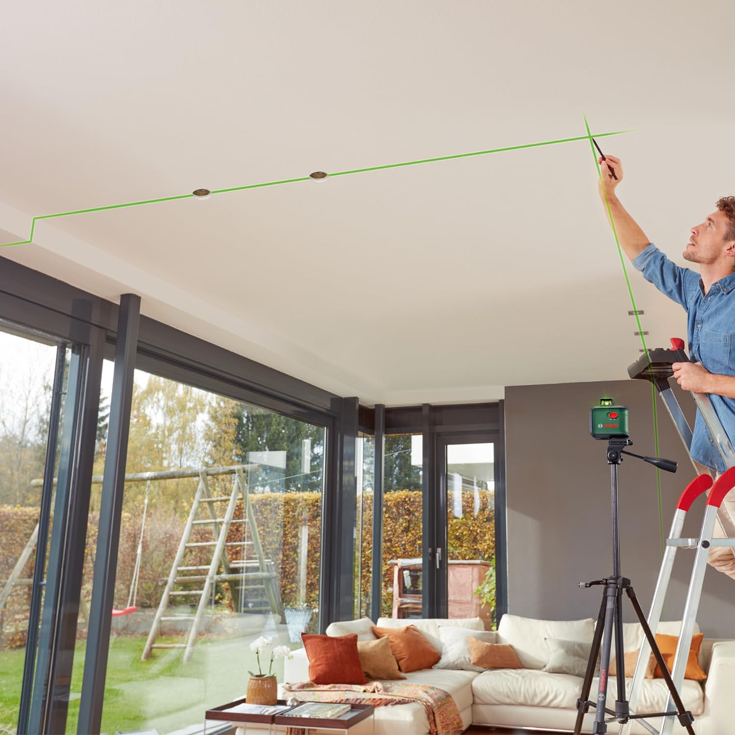Bosch AdvancedLevel 360 livella laser verde con treppiede