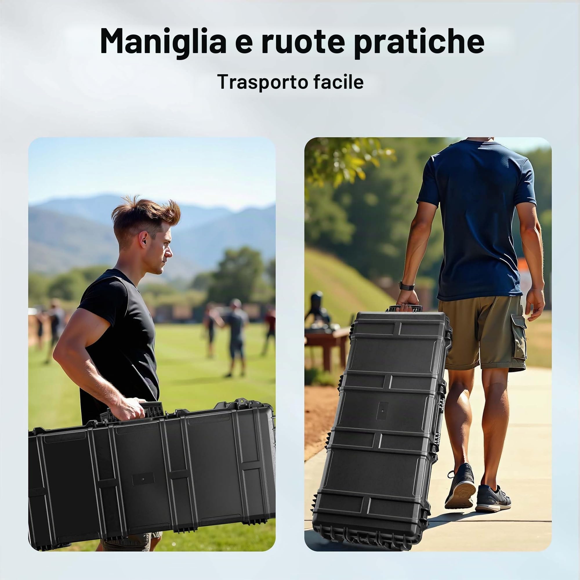 Wiltec Valigetta Porta Armi 119x53x21 cm Custodia Rigida IP67