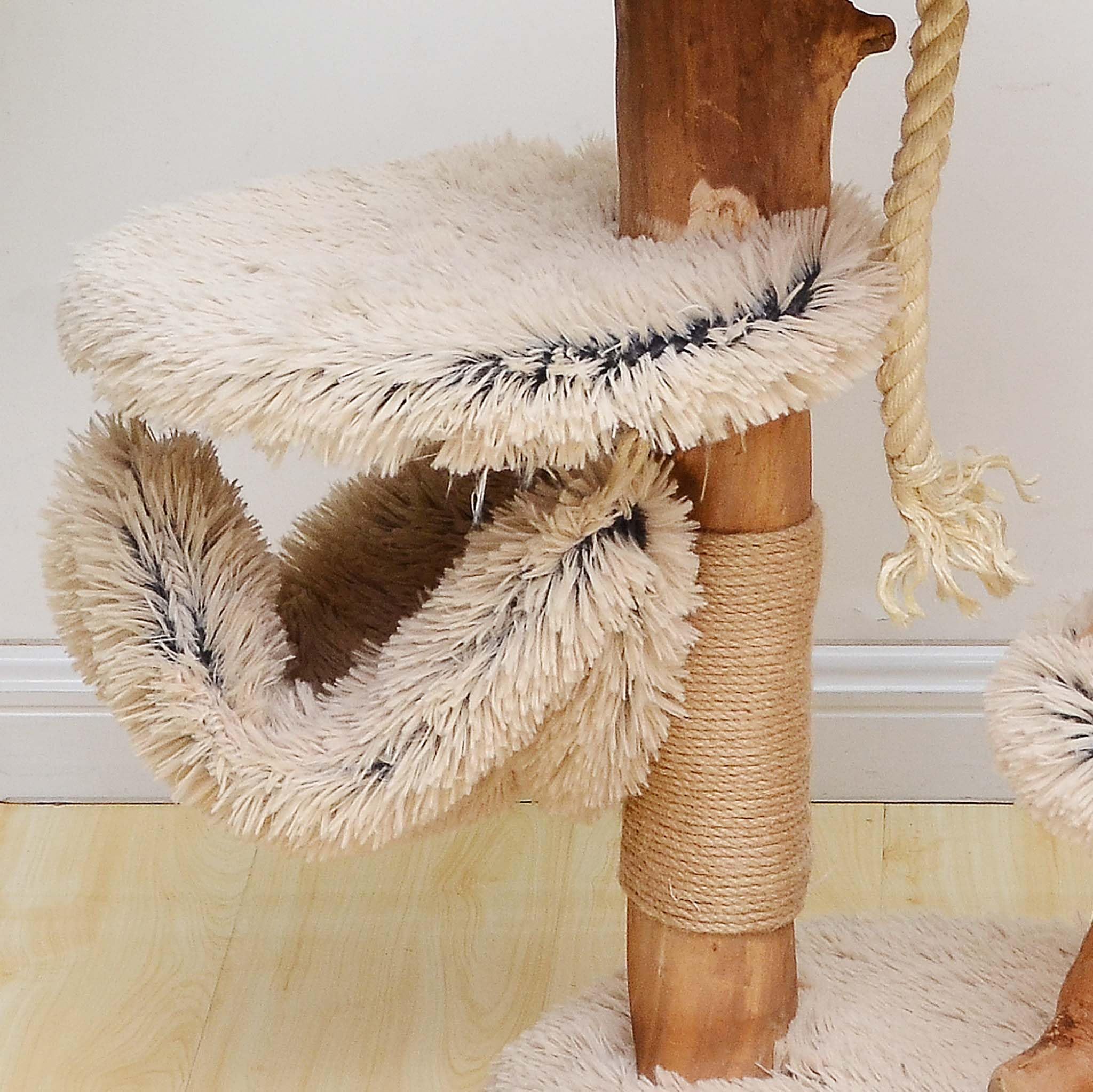 Fudajo Albero Tiragraffi Design 87,5 cm Legno Pero Peluche