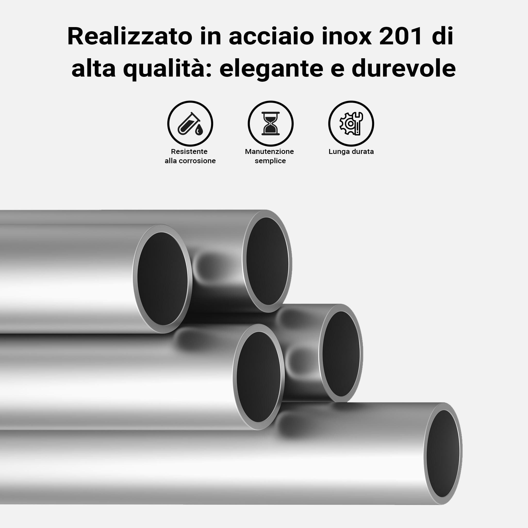 Wiltec Scaffale Acciaio Inox 120x50x155cm 4 Ripiani 150kg