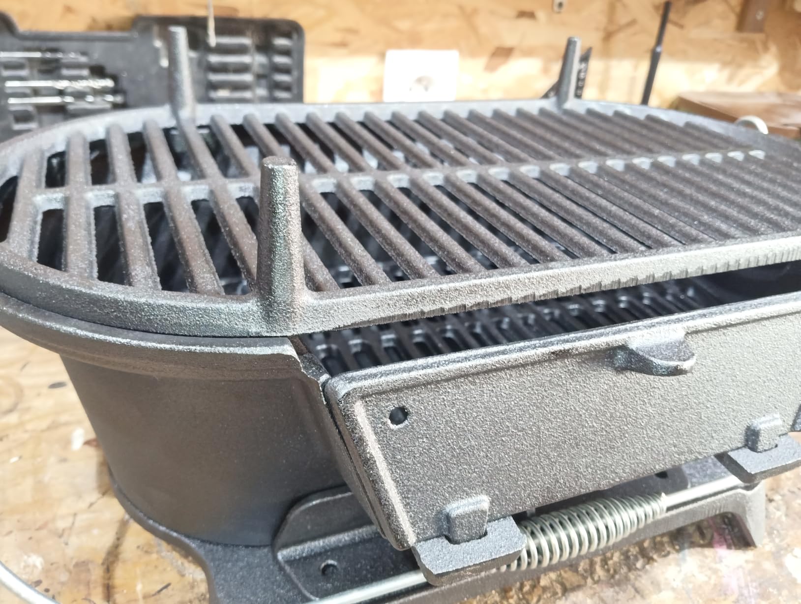 Wiltec Pentola Barbecue Ghisa 50x27x21 cm con Griglia
