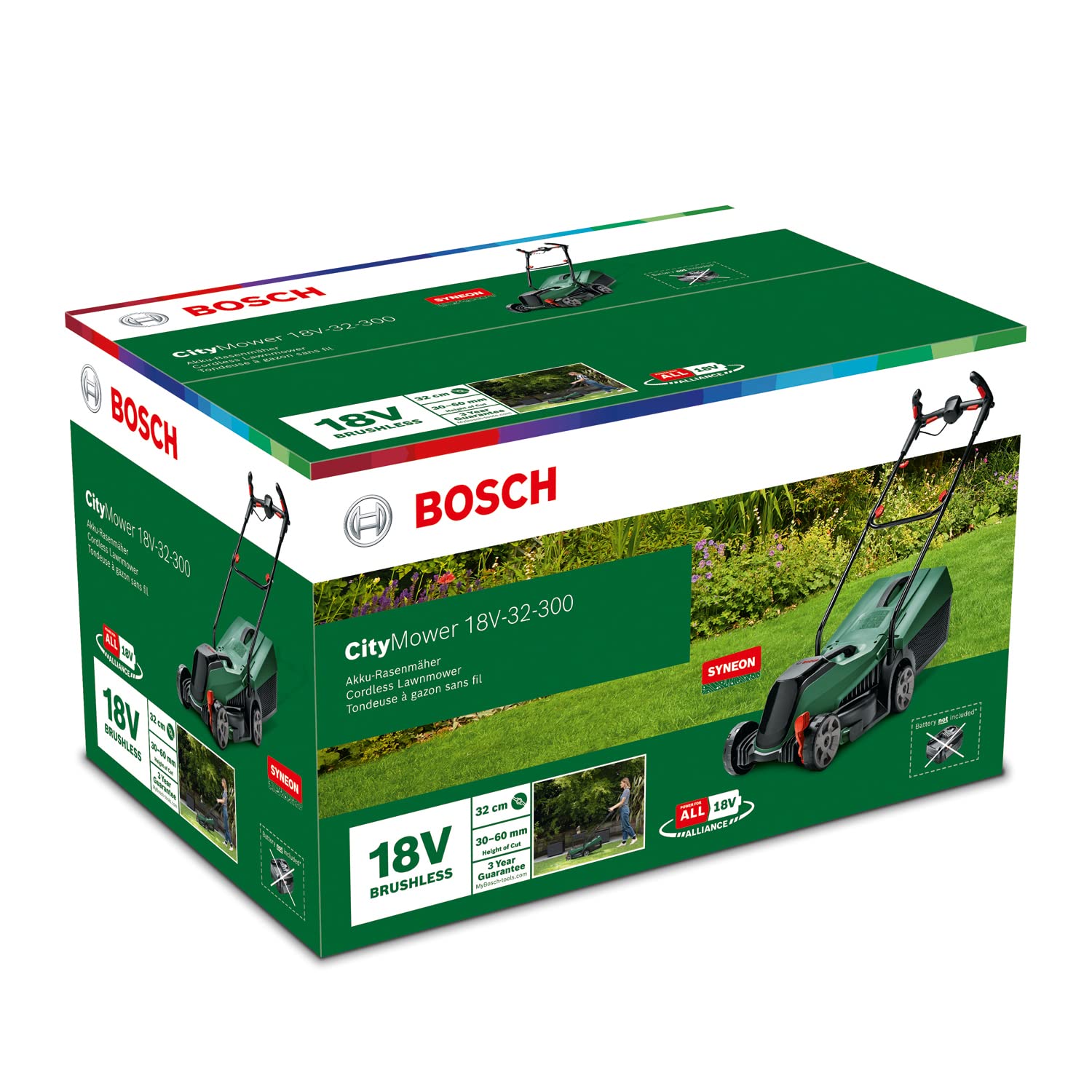 Bosch CityMower 18V-32-300 tosaerba con batteria 4,0 Ah