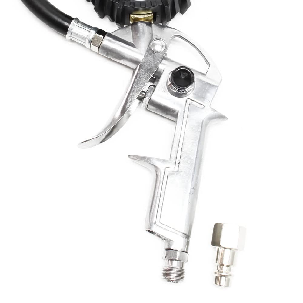 Wiltec Pistola Gonfiaggio Pneumatici 0-16 Bar con Manometro